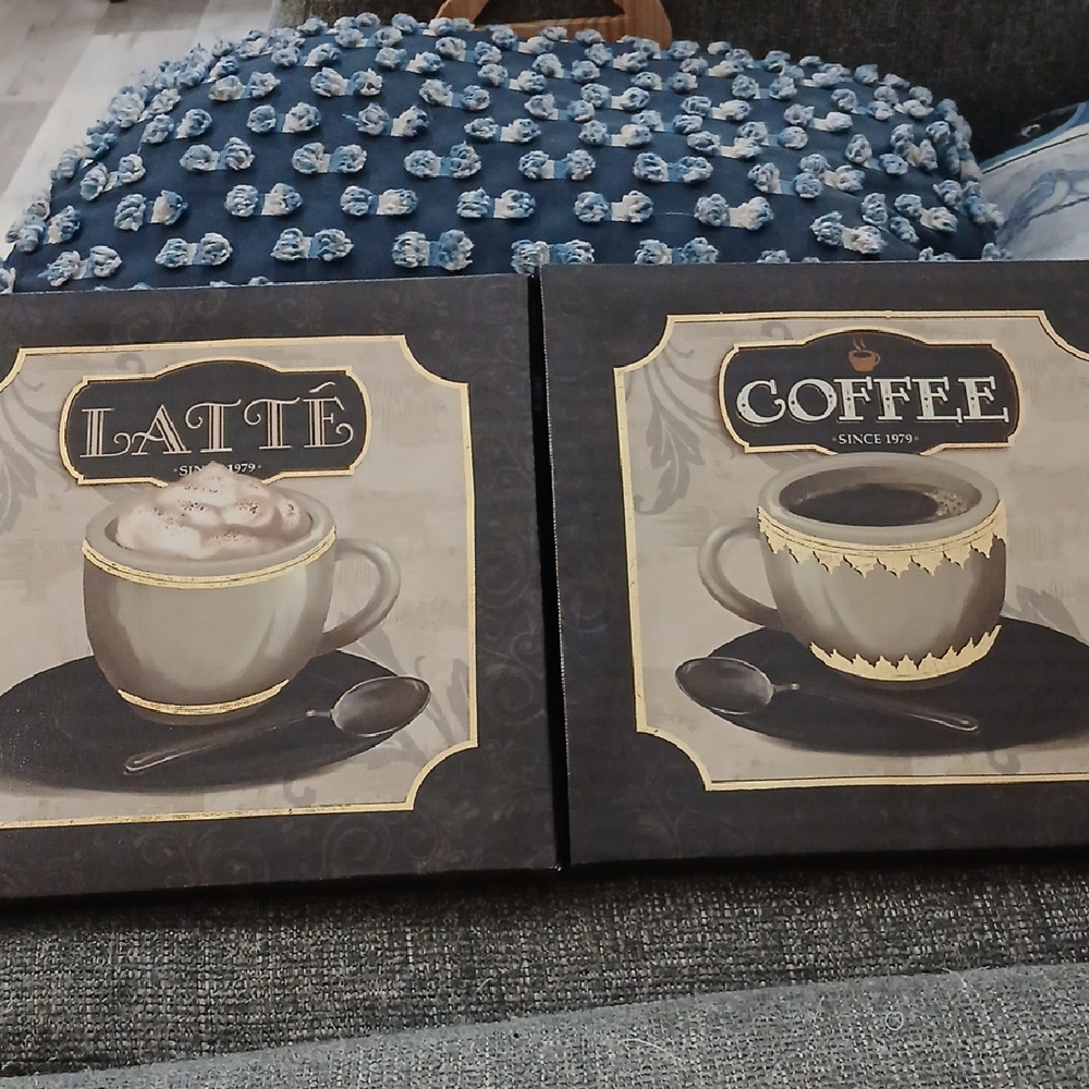 Latte and Coffee Wall Art Set